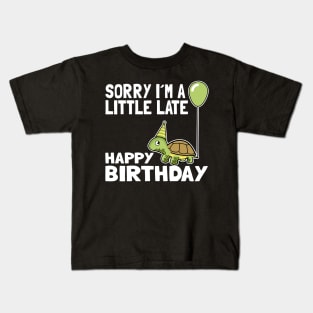 Funny Cute Turtle Birthday Gift Child Bday Present for Kids Kids T-Shirt